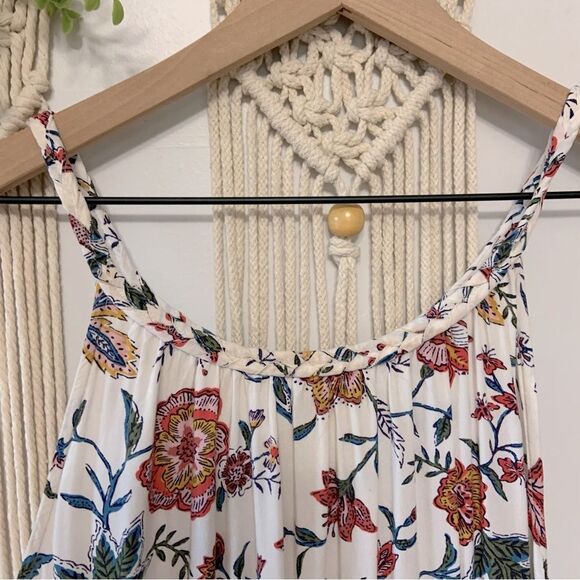 OLD NAVY Waist Defined Braided Strap Floral Maxi Dress White 3X Plus - Picture 5 of 14